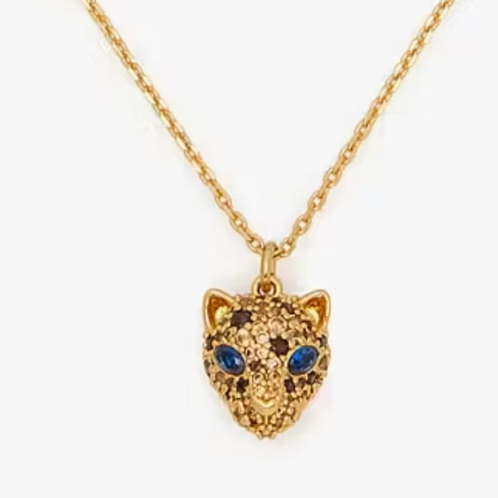 ♤ Kate Spade ♤ Fierce Leopard Mini Pendant Necklace